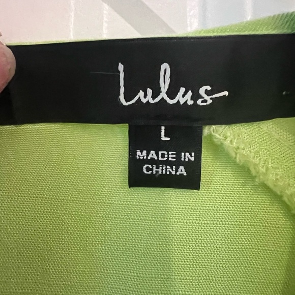 Lulus Lime Green Long Sleeve Cutout  Dress Size Large - Picture 7 of 12